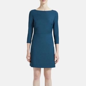 Theory Dark aqua marine melange Raneid dress Brand New